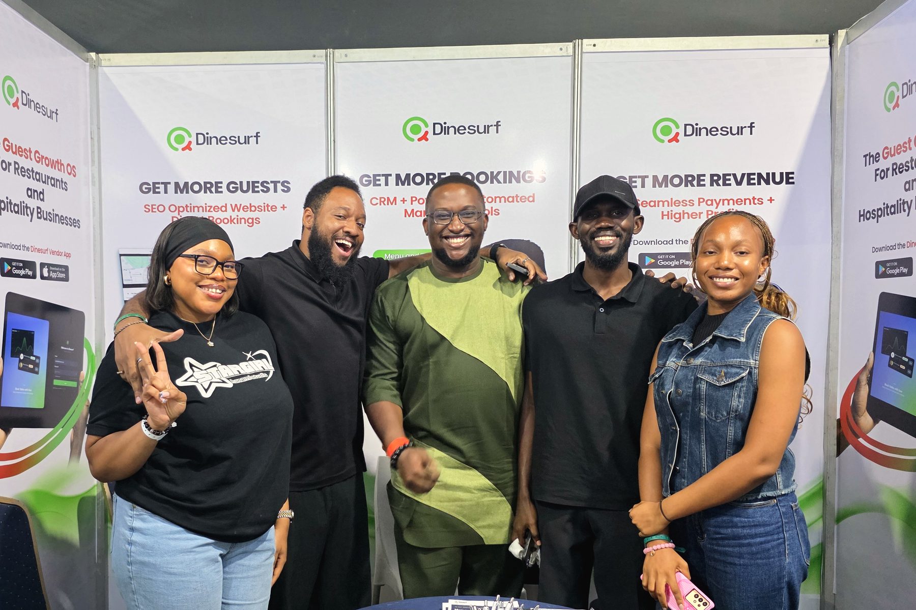 The Dinesurf team at their stand at Nigeria Food Summit 2026